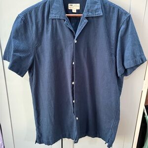 J. Crew Men's Navy Casual Button Down Shirt